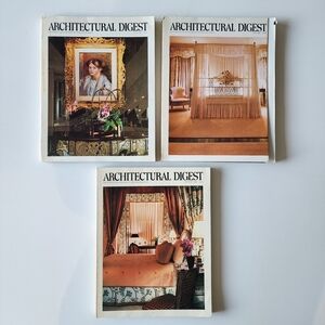 1982 Architectural Digest Magazines 3 Interior Design Decor 80s Gift‎ Idea Xmas